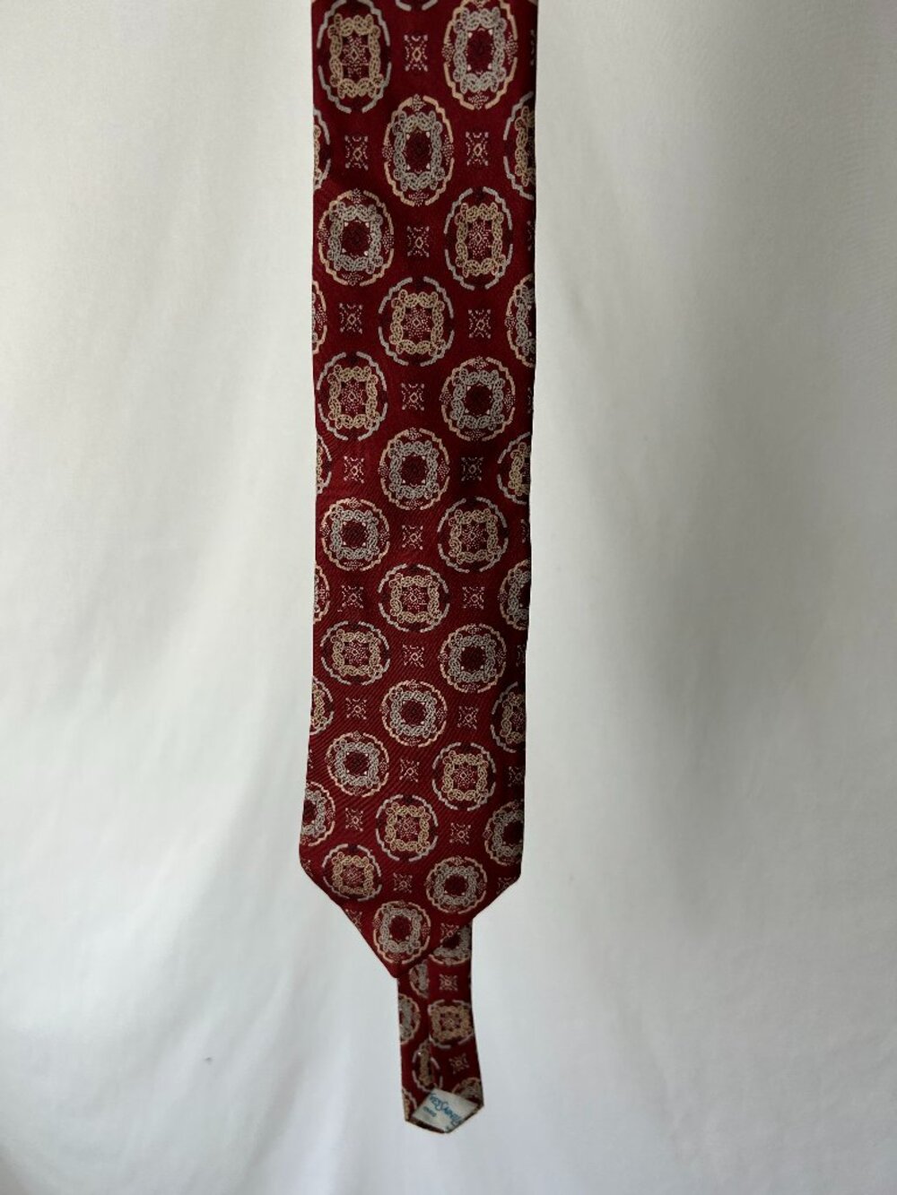Yves Saitn Laurent Vintage Silk Neck Tie Burgundy